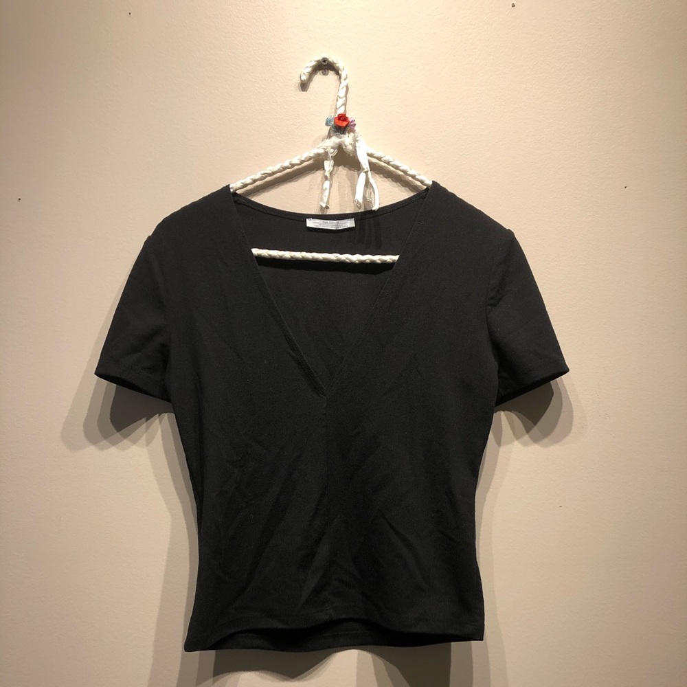 Deep V black top